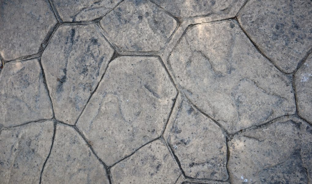 a close up view of a stone pavement