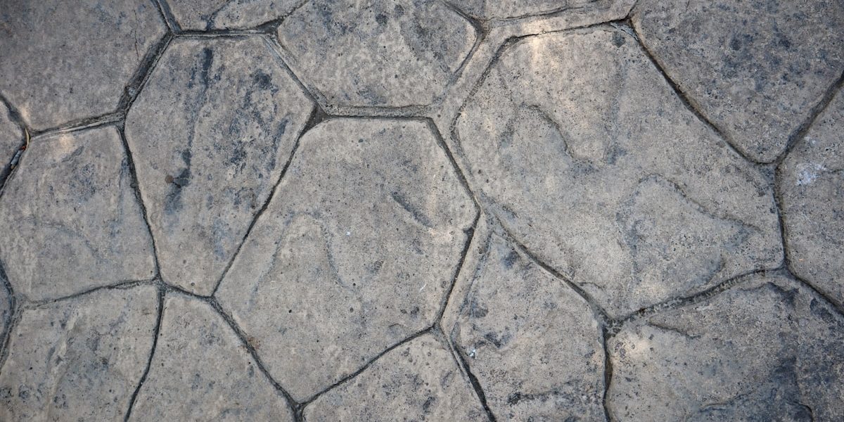 a close up view of a stone pavement