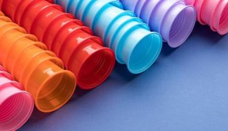 Collection of plastic cups on the table